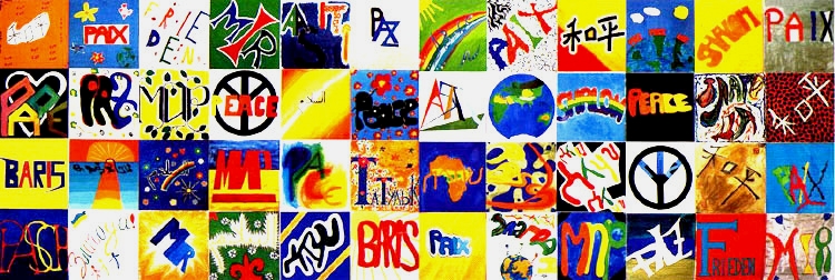 Friedens-Mosaik-Wände